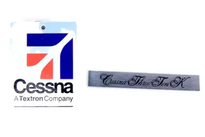 NEW - CESSNA Aircraft Three Ten K YOKE EMBLEM BADGE 310 K Part 0861335-1 Brushed